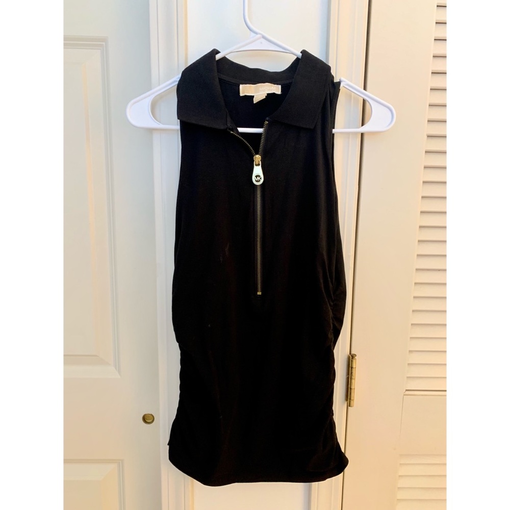 Michael Kors gold zipper top